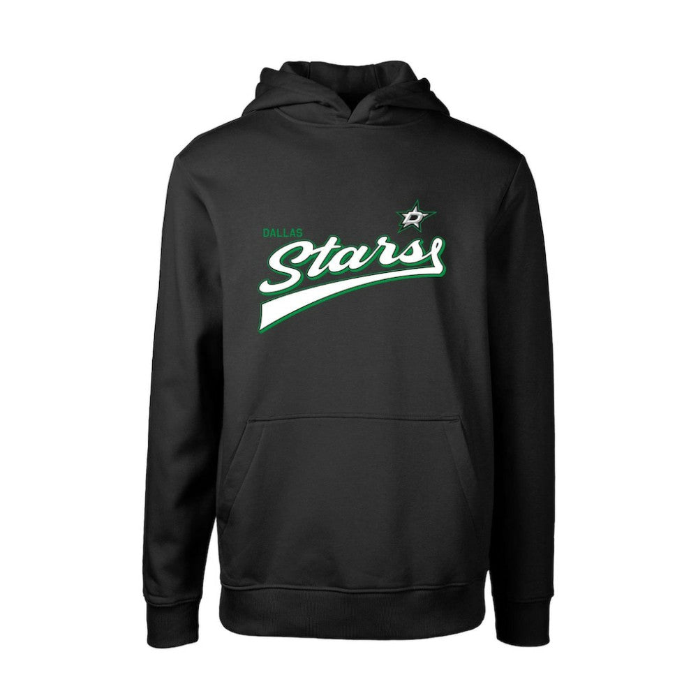 Dallas Stars Levelwear Youth Podium Retro Script Fleece Pullover Hoodie - Black | US 201183770