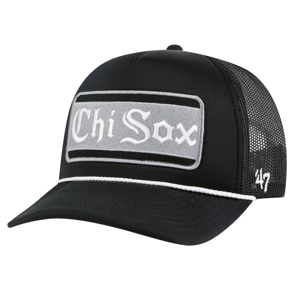 Chicago White Sox '47 Local Patch Foam Front Trucker Adjustable Hat - Black Hats