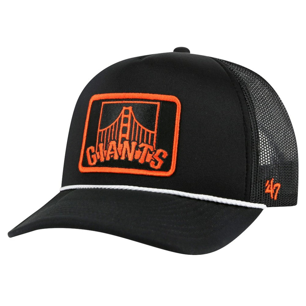 San Francisco Giants '47 Local Patch Foam Front Trucker Adjustable Hat - Black Hats