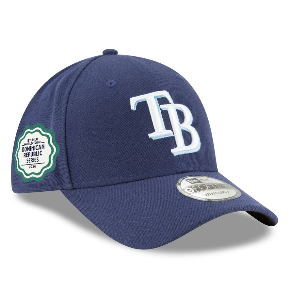 Tampa Bay Rays New Era 2024 MLB World Tour: Dominican Republic Series 9FORTY Adjustable Hat - Navy Hats
