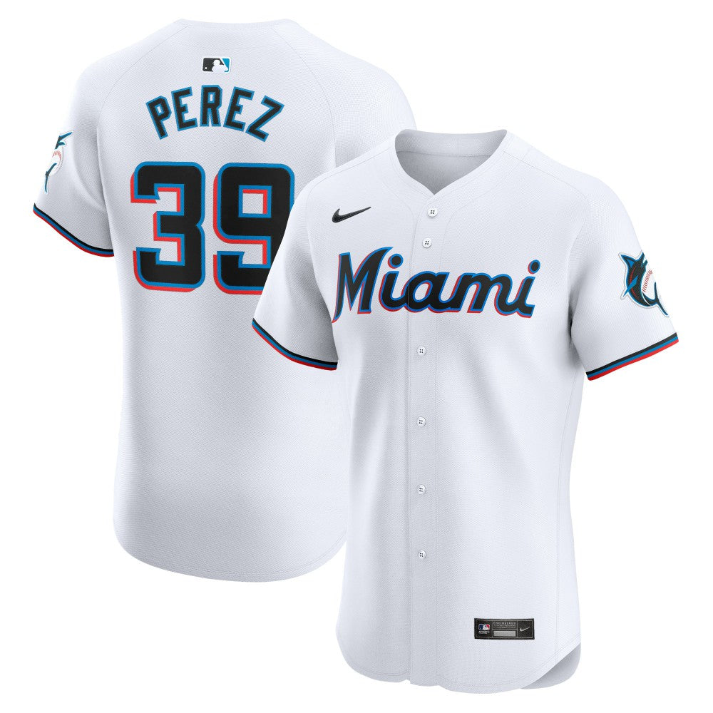 Eury Perez Miami Marlins Nike Home Elite Player Jersey - White Jerseys