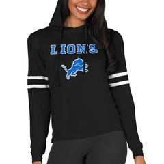 Detroit Lions Concepts Sport Women's Marathon Lightweight Lounge Pullover Hoodie - Black Hoodies