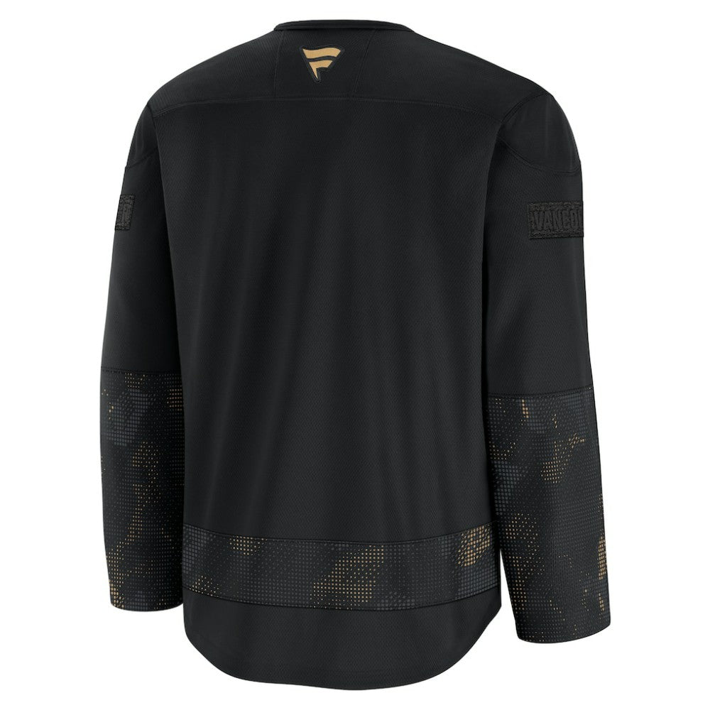 Vancouver Canucks Fanatics 2024 Military Appreciation Practice Jersey - Black | US 201189534