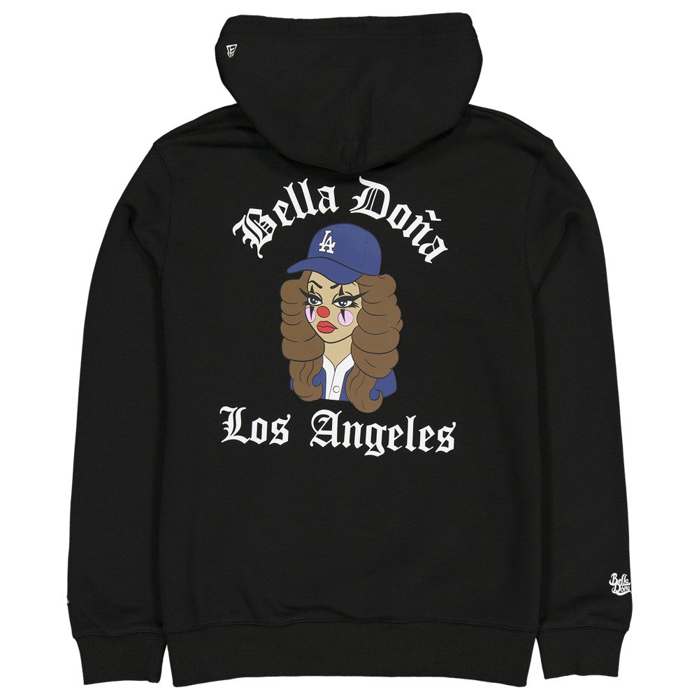 New Era Women's Bella Dona x Los Angeles Dodgers Pullover Hoodie - Black Hoodies