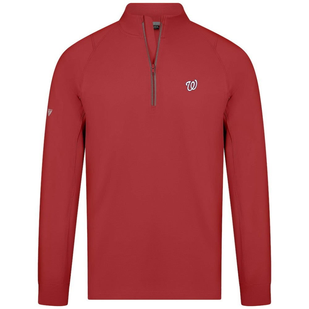 Washington Nationals Levelwear Theory Insignia Quarter-Zip Pullover - Red Pullover