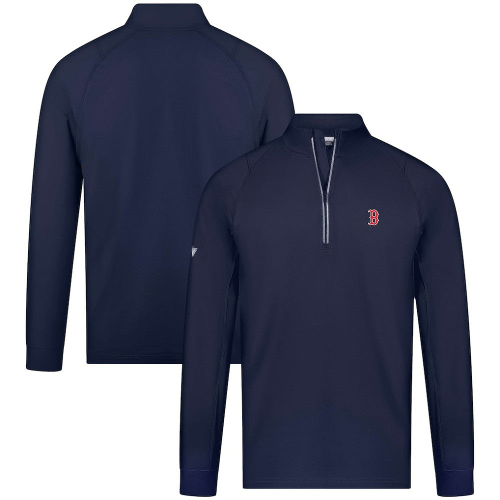 Boston Red Sox Levelwear Theory Insignia Quarter-Zip Pullover - Navy Pullover