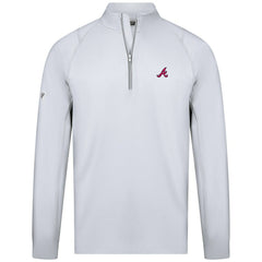Atlanta Braves Levelwear Theory Insignia Quarter-Zip Pullover - White Pullover