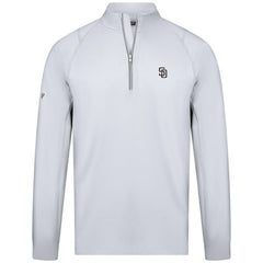 San Diego Padres Levelwear Theory Insignia Quarter-Zip Pullover - White Pullover