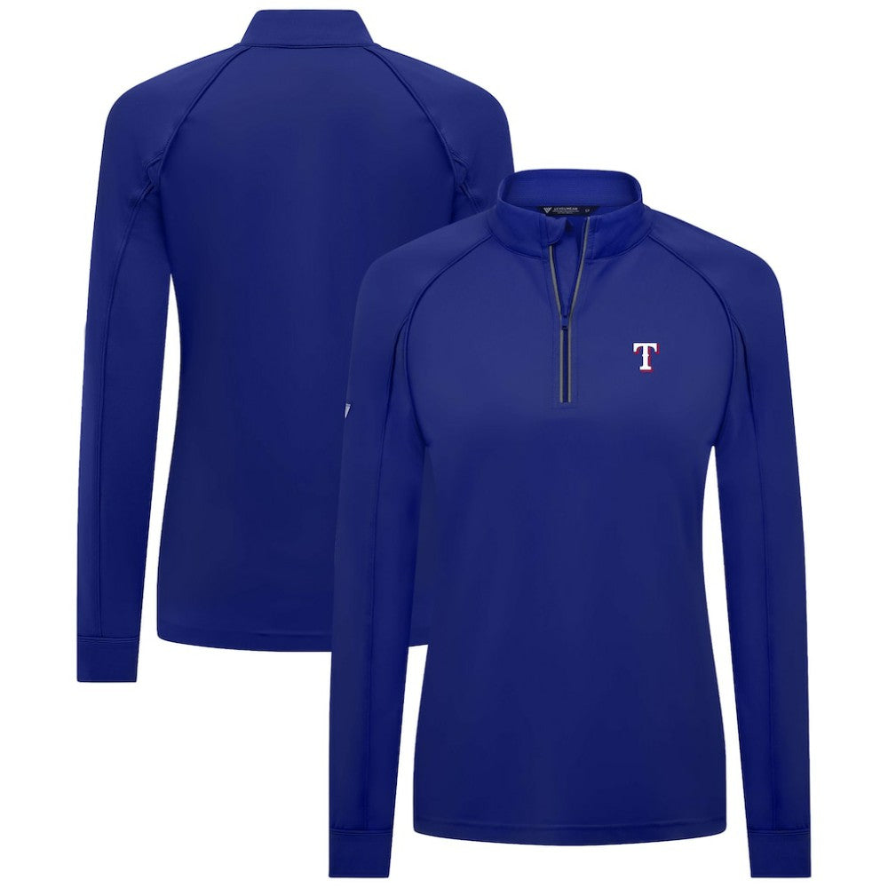 Texas Rangers Levelwear Women's Kinetic Insignia Quarter-Zip Pullover - Royal Pullover
