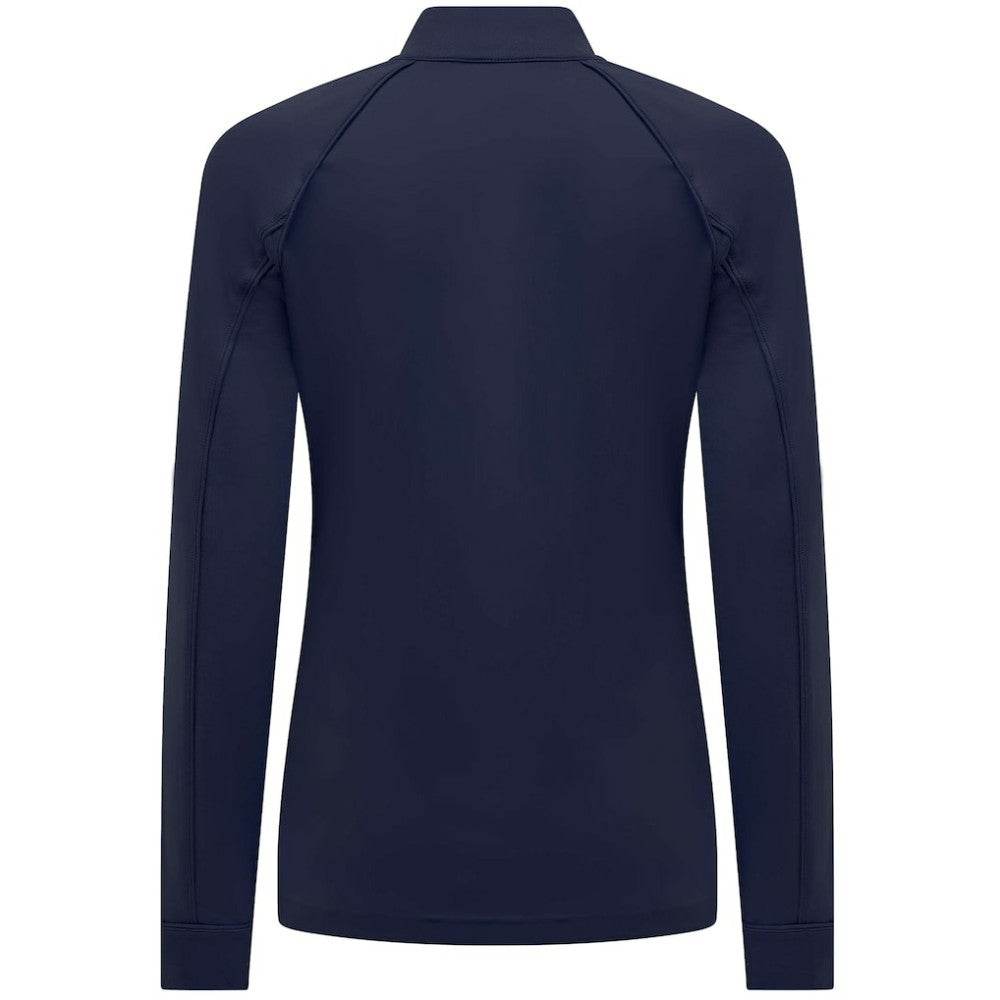 Atlanta Braves Levelwear Women's Kinetic Insignia Quarter-Zip Pullover - Navy Pullover