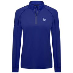 Kansas City Royals Levelwear Women's Kinetic Insignia Quarter-Zip Pullover - Royal Pullover