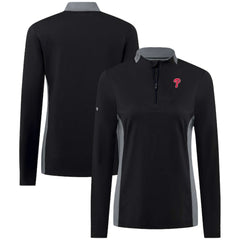Philadelphia Phillies Levelwear Women's Moxie Insignia Quarter-Zip Pullover - Black Pullover