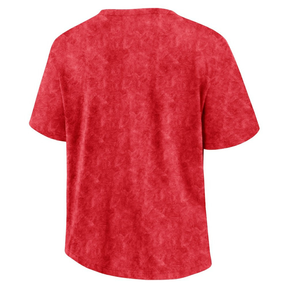 Washington Capitals Fanatics Women's Faded Wash T-Shirt - Red | US 201190117