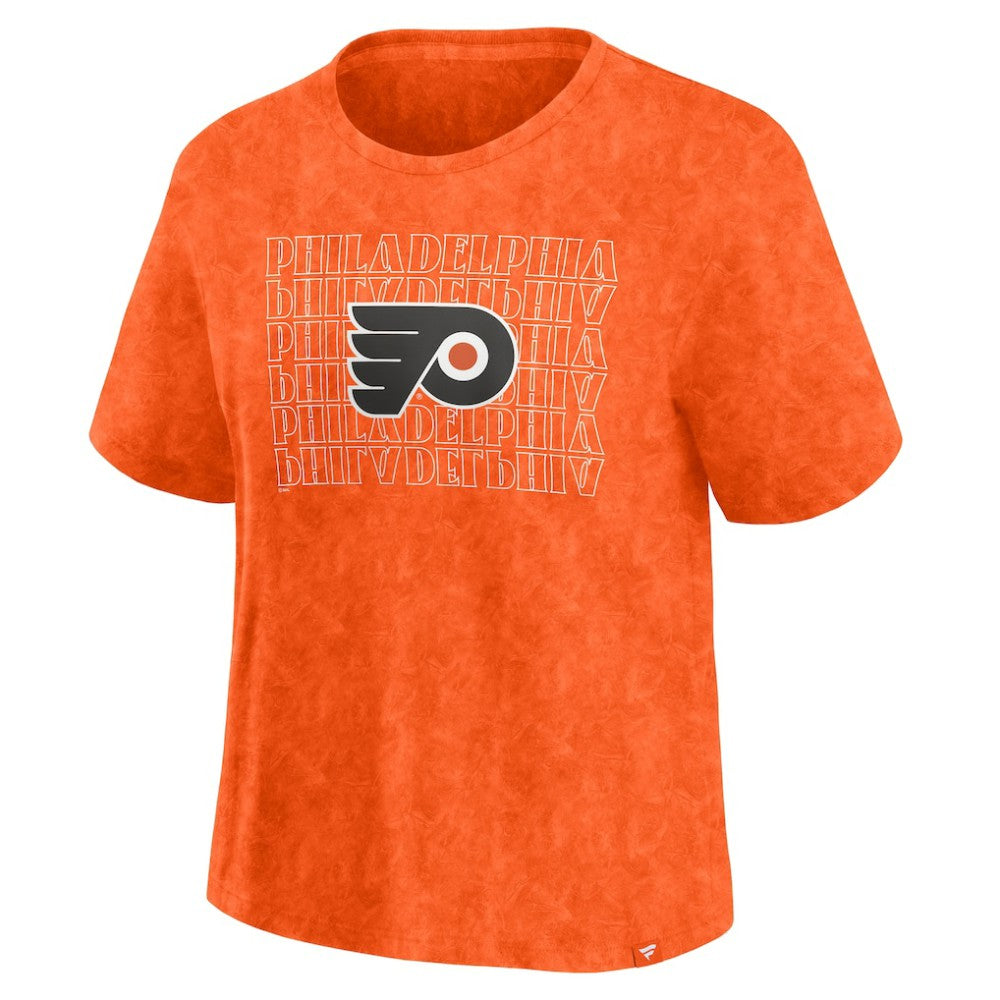 Philadelphia Flyers Fanatics Women's Faded Wash T-Shirt - Orange | US 201190130