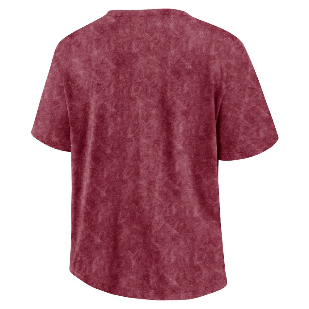 Colorado Avalanche Fanatics Women's Faded Wash T-Shirt - Burgundy | US 201190131
