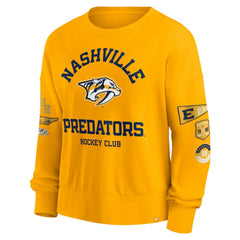 Nashville Predators Fanatics Women's Go Team Pullover Sweatshirt - Gold | US 201190240