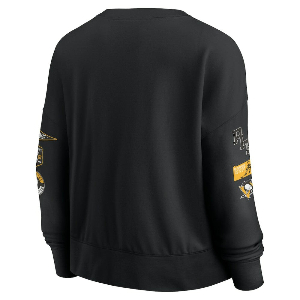 Pittsburgh Penguins Fanatics Women's Go Team Pullover Sweatshirt - Black | US 201190244