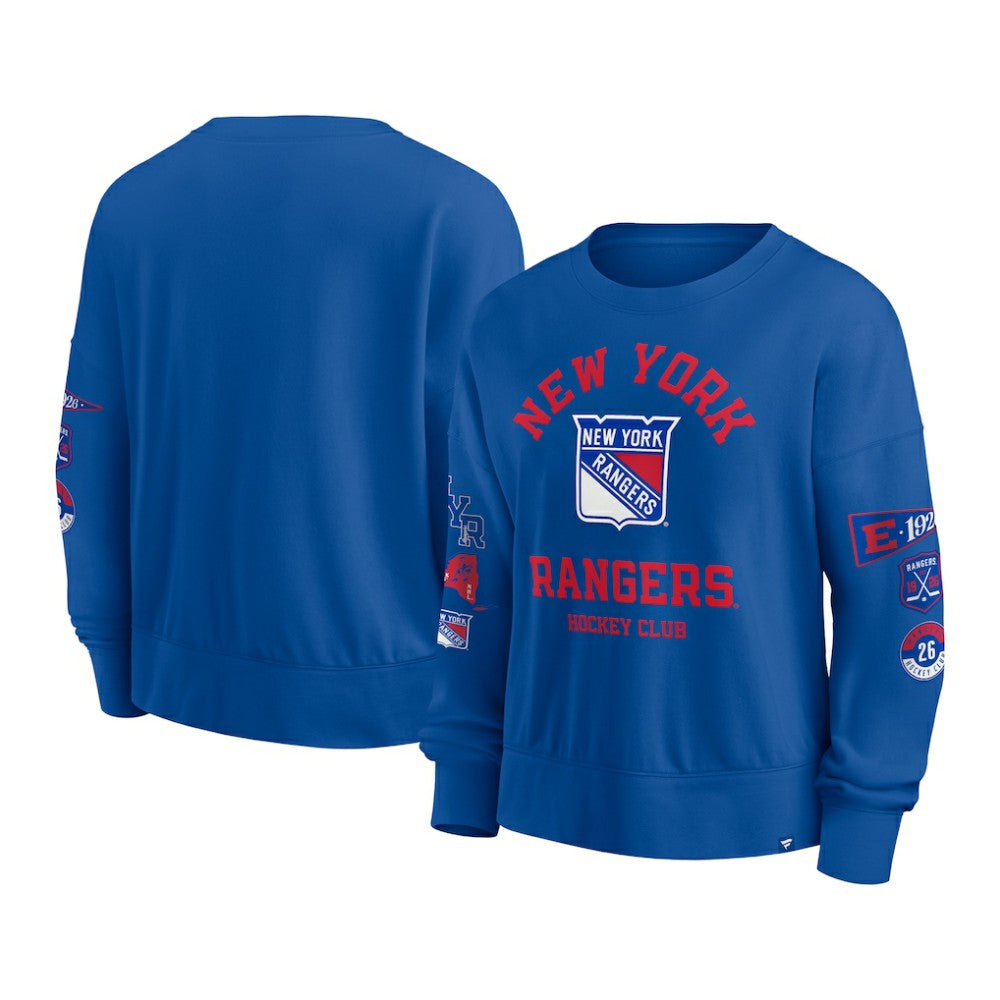 New York Rangers Fanatics Women's Go Team Pullover Sweatshirt - Blue | US 201190252