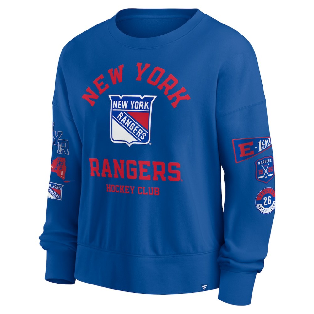 New York Rangers Fanatics Women's Go Team Pullover Sweatshirt - Blue | US 201190252