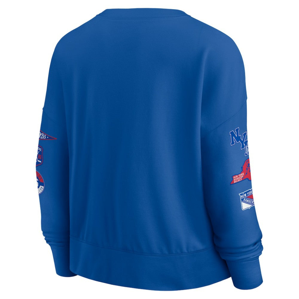 New York Rangers Fanatics Women's Go Team Pullover Sweatshirt - Blue | US 201190252