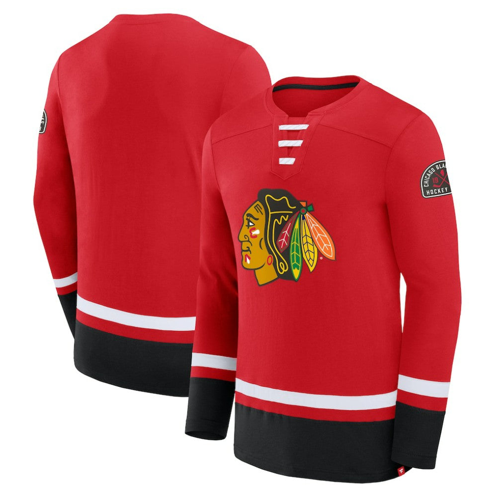 Chicago Blackhawks Fanatics High Point Long Sleeve T-Shirt - Red | US 201190265