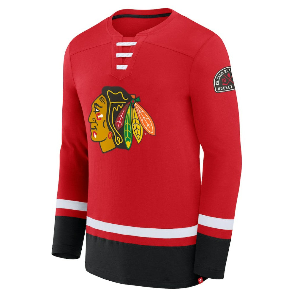 Chicago Blackhawks Fanatics High Point Long Sleeve T-Shirt - Red | US 201190265