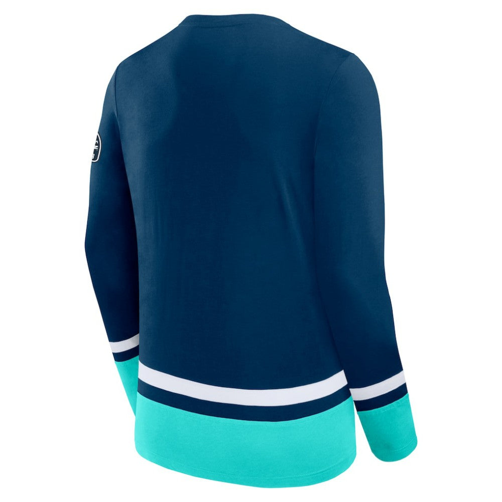 Seattle Kraken Fanatics High Point Long Sleeve T-Shirt - Deep Sea Blue | US 201190294