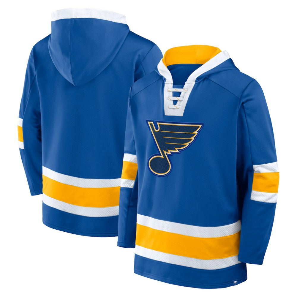 St. Louis Blues Fanatics Inside Line Fleece Pullover Hoodie- Blue | US 201190725