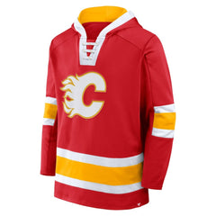 Calgary Flames Fanatics Inside Line Fleece Pullover Hoodie- Red | US 201190730