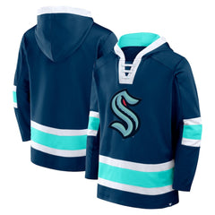 Seattle Kraken Fanatics Inside Line Fleece Pullover Hoodie- Deep Sea Blue | US 201190732