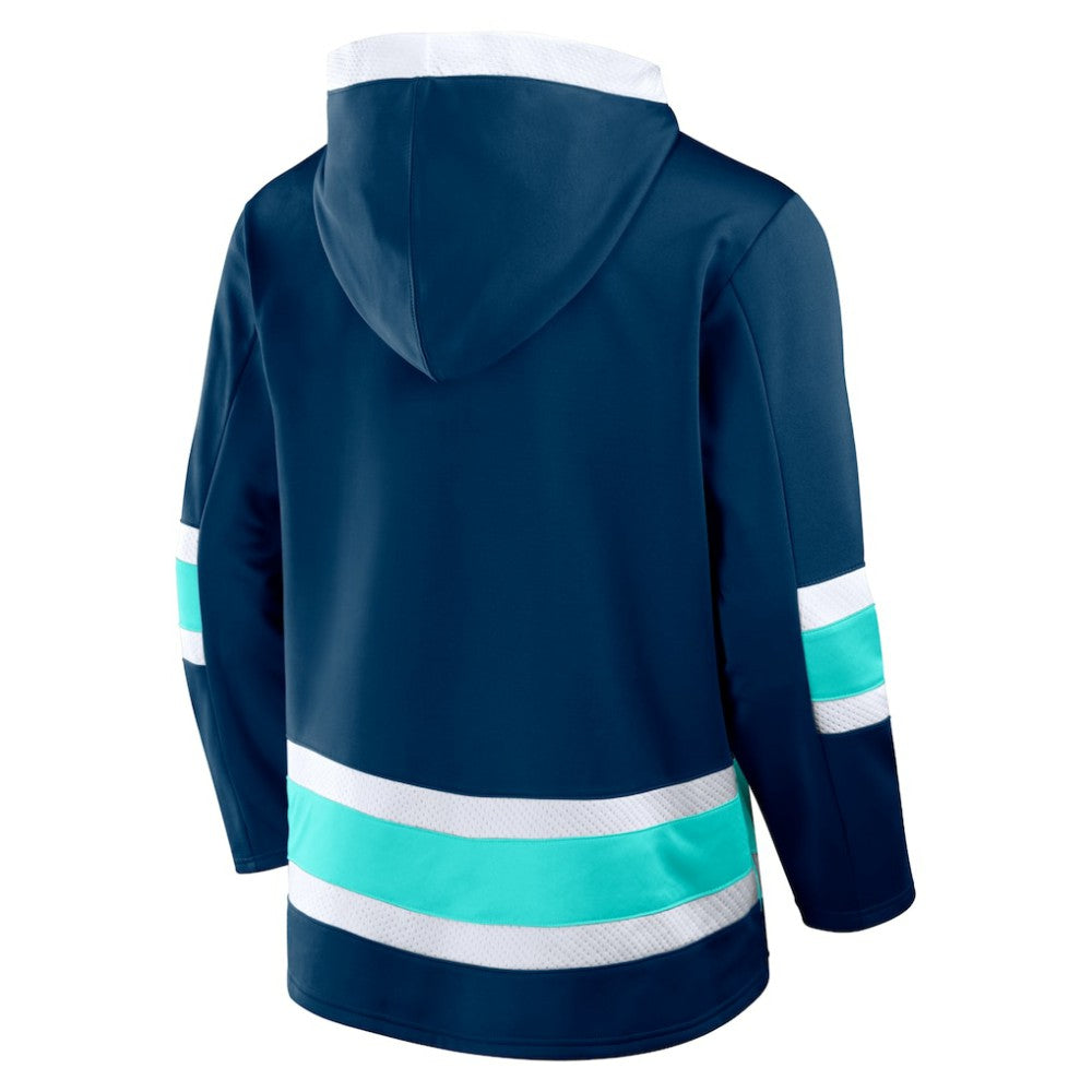 Seattle Kraken Fanatics Inside Line Fleece Pullover Hoodie- Deep Sea Blue | US 201190732
