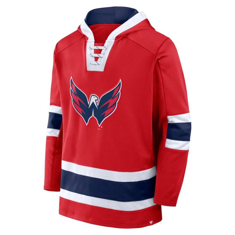 Washington Capitals Fanatics Inside Line Fleece Pullover Hoodie- Red | US 201190734