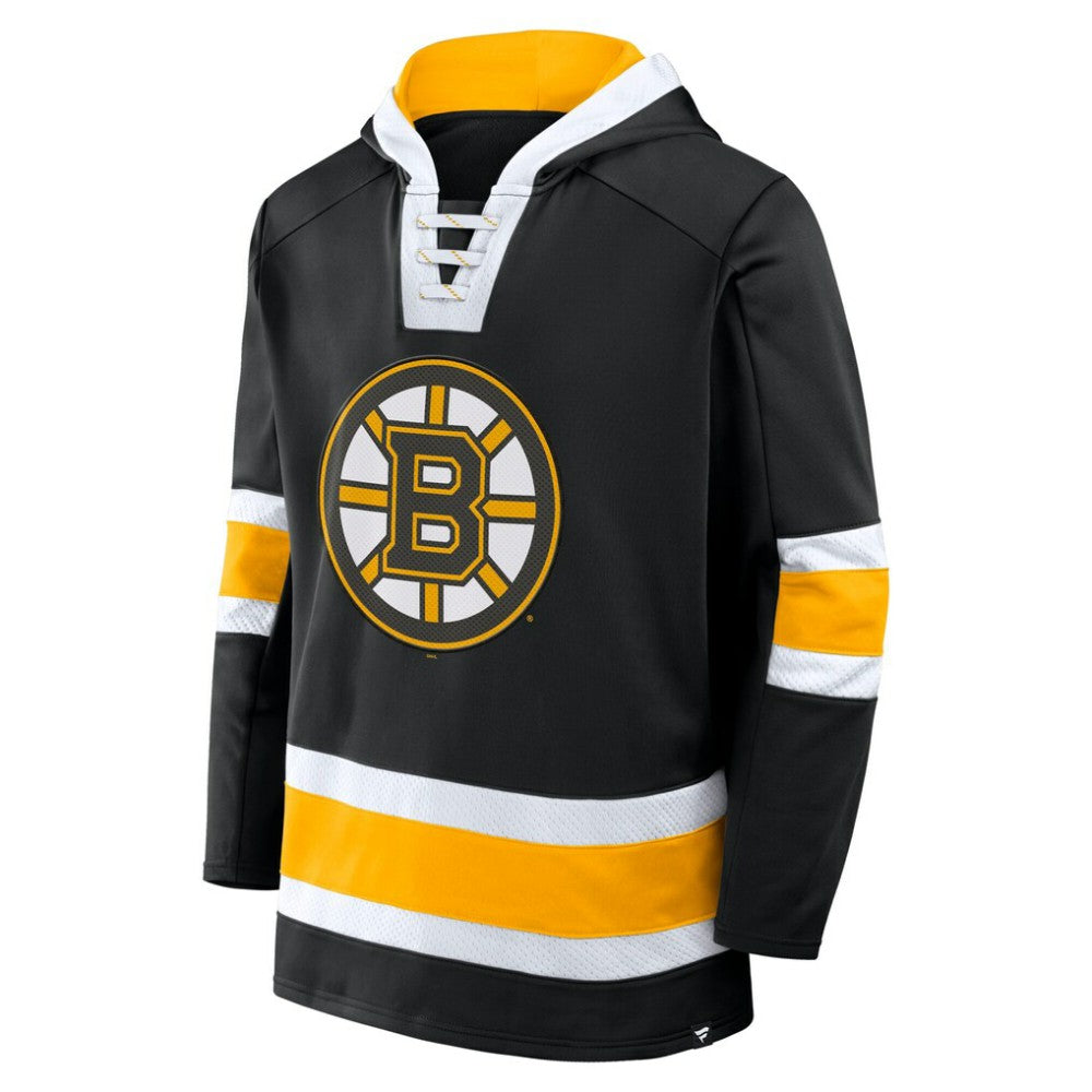 Boston Bruins Fanatics Inside Line Fleece Pullover Hoodie- Black | US 201190737