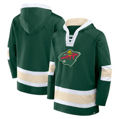 Minnesota Wild Fanatics Inside Line Fleece Pullover Hoodie- Green | US 201190739