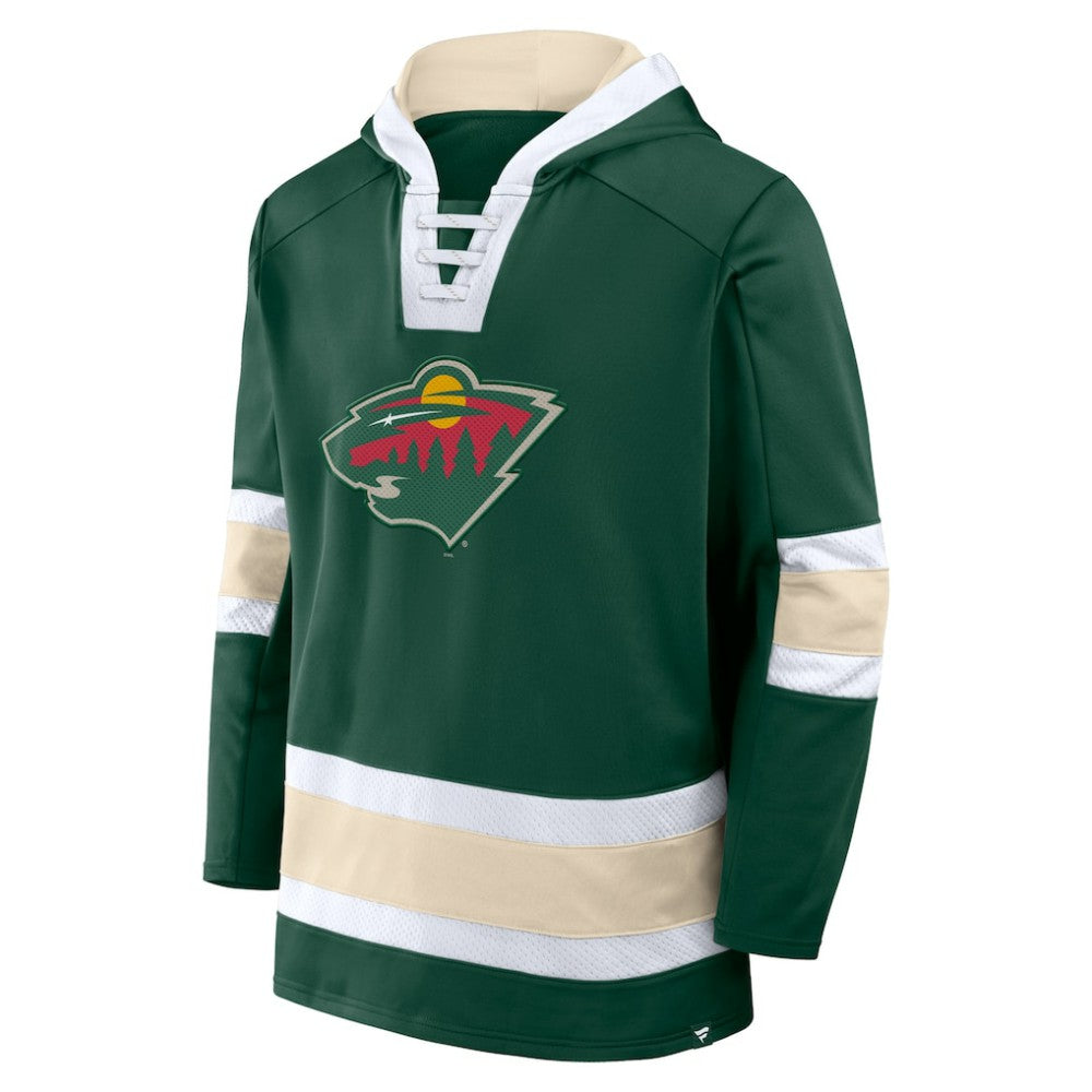 Minnesota Wild Fanatics Inside Line Fleece Pullover Hoodie- Green | US 201190739