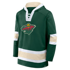 Minnesota Wild Fanatics Inside Line Fleece Pullover Hoodie- Green | US 201190739