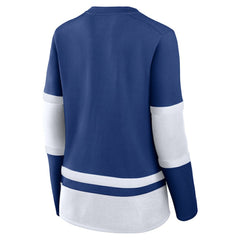 Tampa Bay Lightning Fanatics Women's Prime Time Lace-Up Long Sleeve T-Shirt - Blue | US 201190964