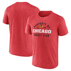 Chicago Blackhawks Fanatics Property Of T-Shirt - Heather Red | US 201190994
