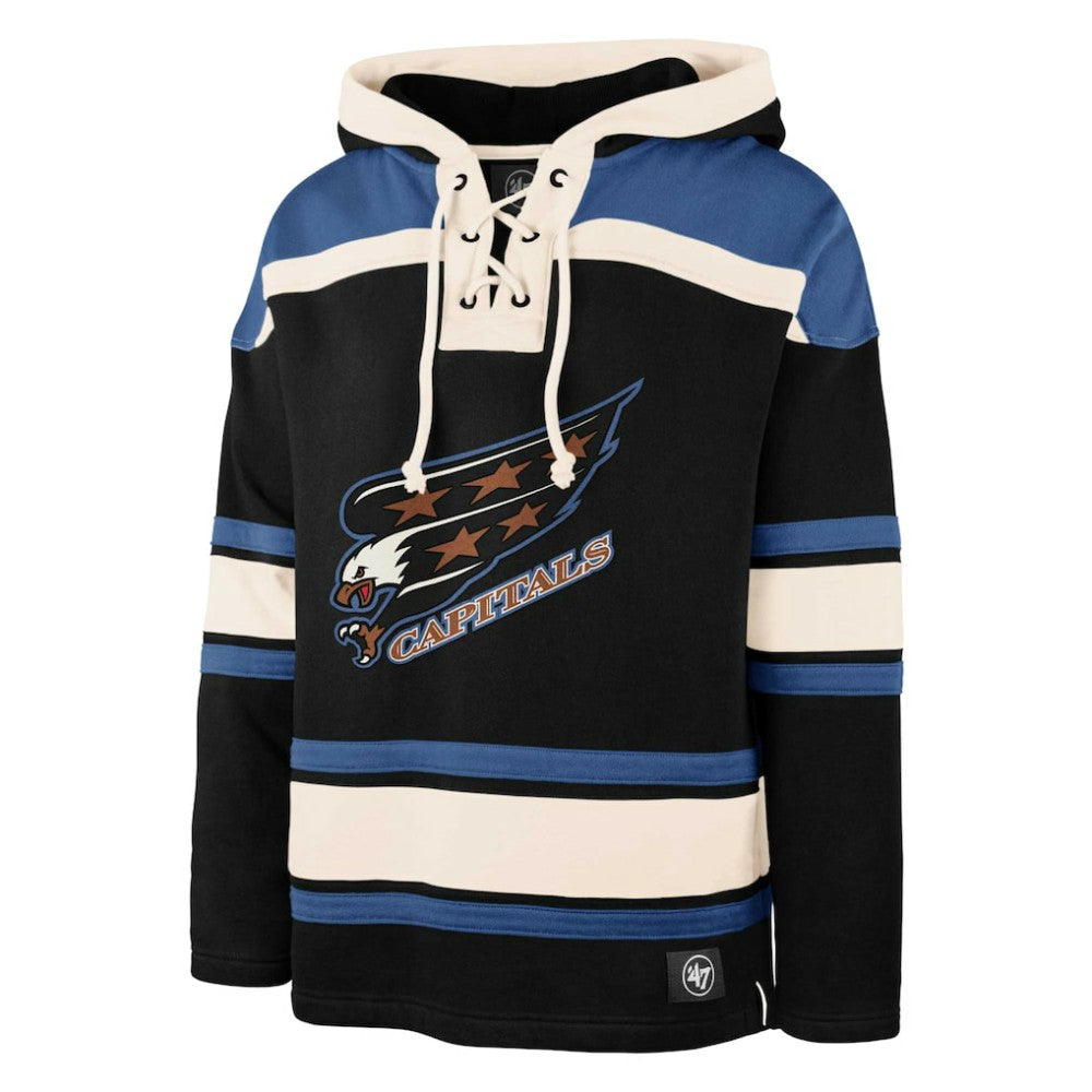 Alexander Ovechkin Washington Capitals '47 Player Name & Number Lacer Pullover Hoodie - Black | US 201191016