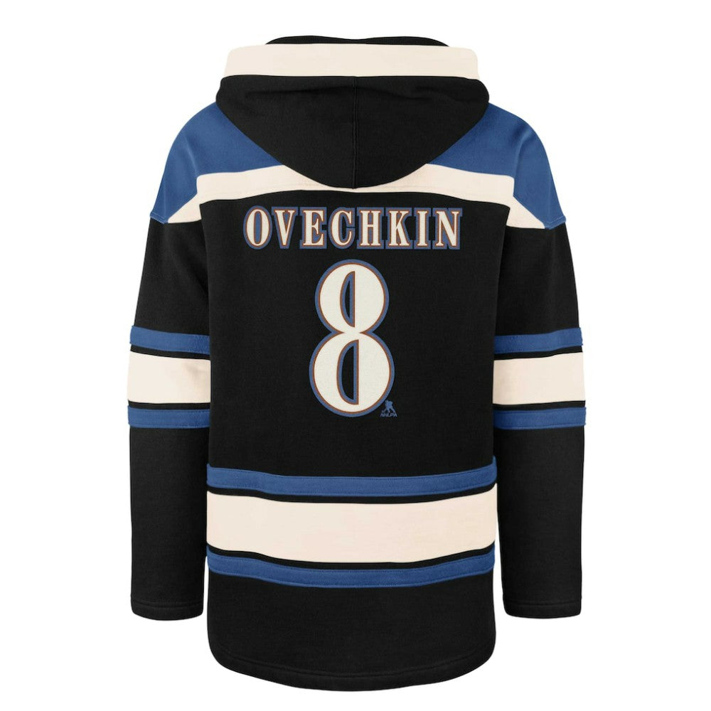 Alexander Ovechkin Washington Capitals '47 Player Name & Number Lacer Pullover Hoodie - Black | US 201191016