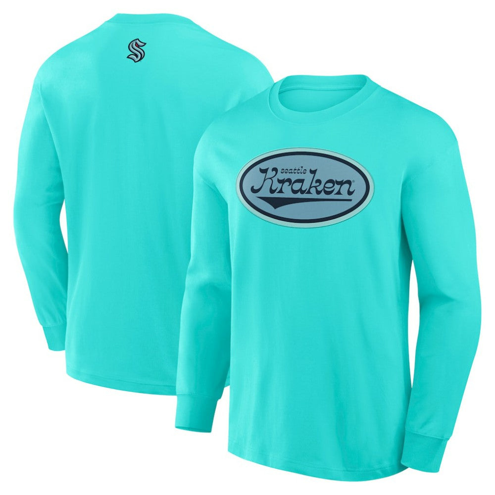 Seattle Kraken Fanatics Rewind Long Sleeve T-Shirt - Light Blue | US 201191023