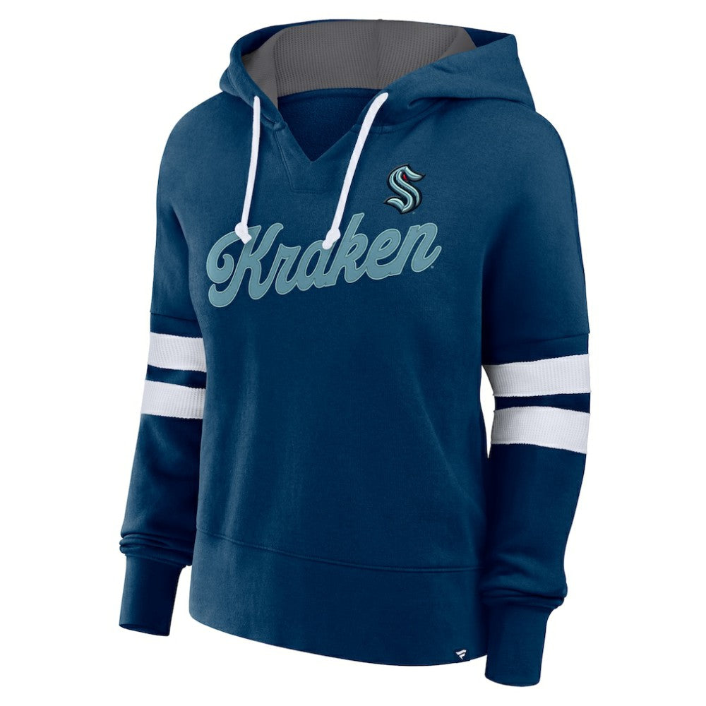 Seattle Kraken Fanatics Women's Oversized Seize Pullover Hoodie - Deep Sea Blue | US 201191049