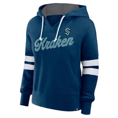 Seattle Kraken Fanatics Women's Oversized Seize Pullover Hoodie - Deep Sea Blue | US 201191049