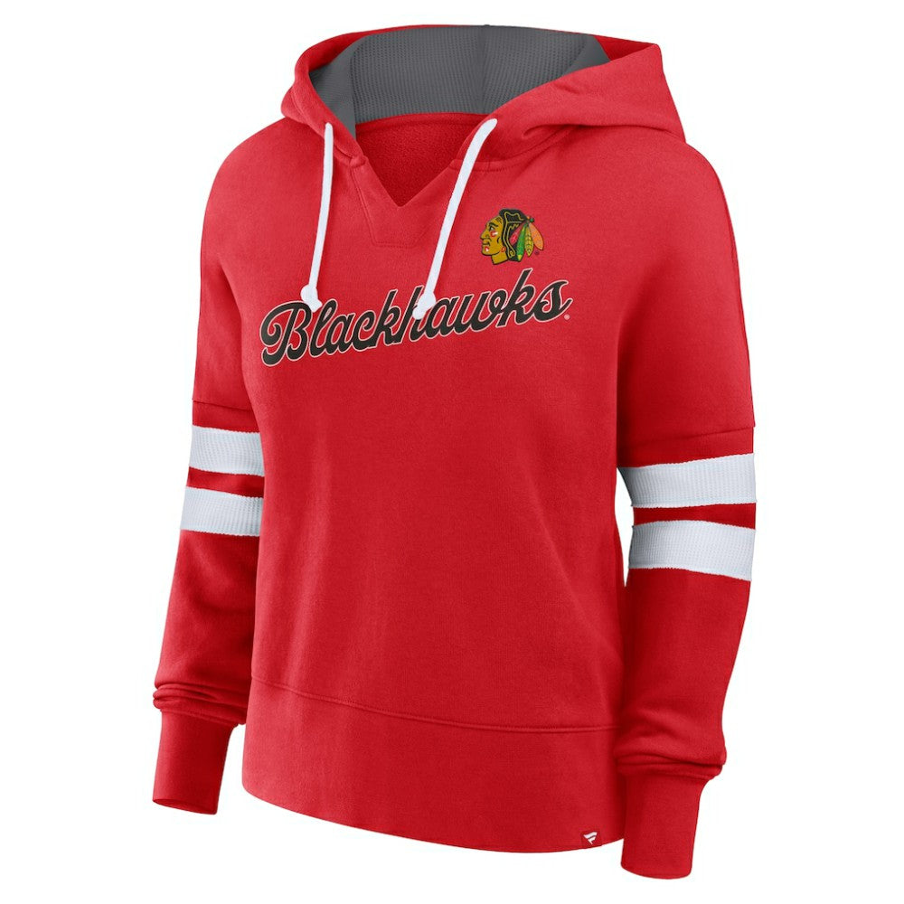 Chicago Blackhawks Fanatics Women's Oversized Seize Pullover Hoodie - Red | US 201191067
