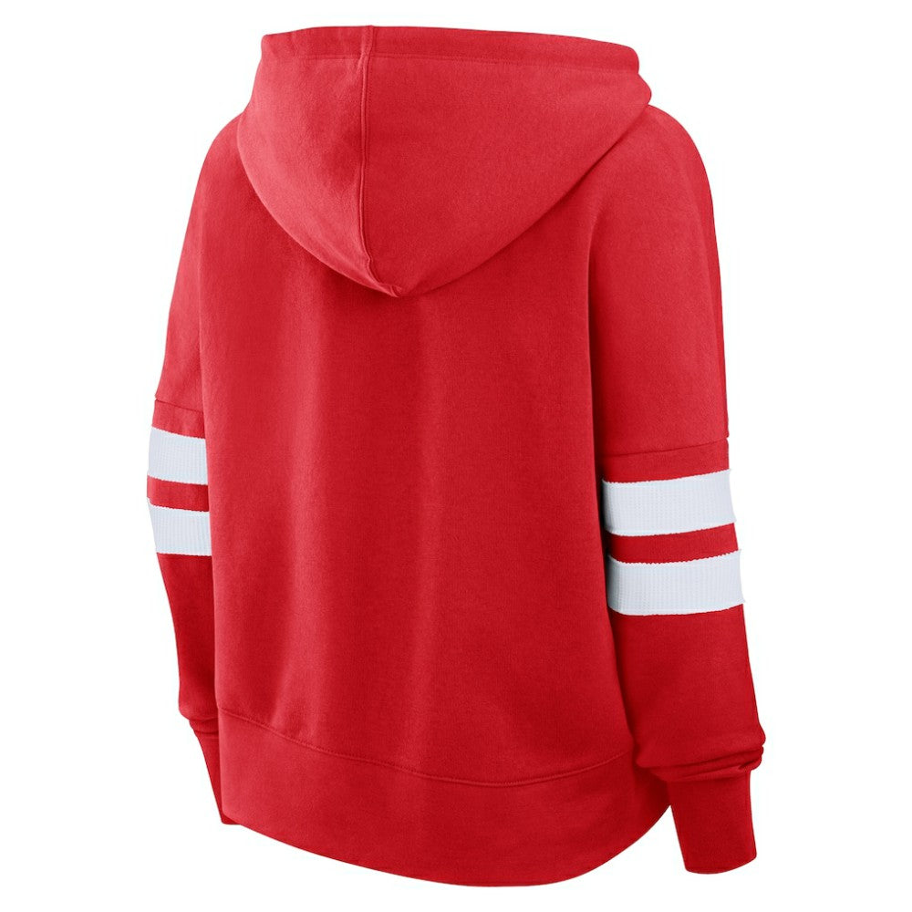 Chicago Blackhawks Fanatics Women's Oversized Seize Pullover Hoodie - Red | US 201191067