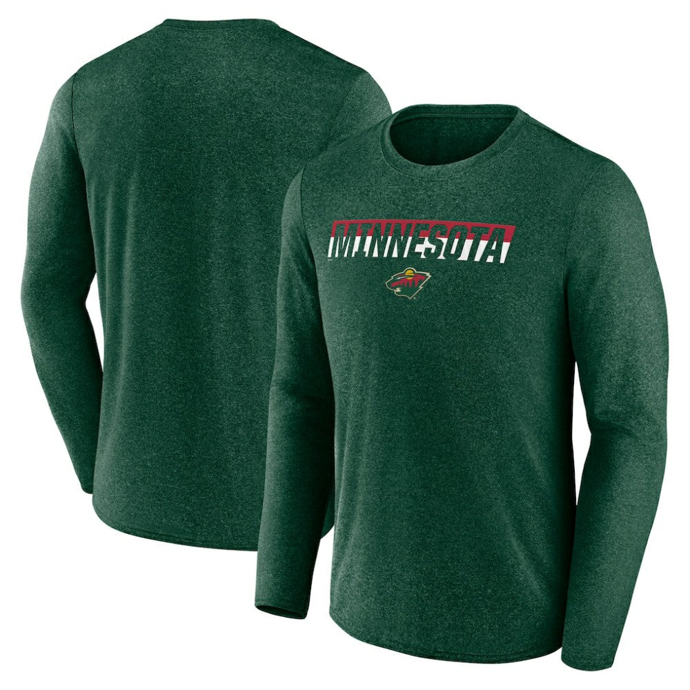 Minnesota Wild Fanatics Transition Long Sleeve T-Shirt - Heather Green | US 201191076
