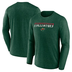 Minnesota Wild Fanatics Transition Long Sleeve T-Shirt - Heather Green | US 201191076