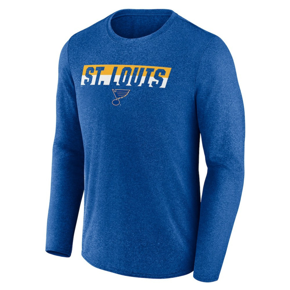 St. Louis Blues Fanatics Transition Long Sleeve T-Shirt - Heather Blue | US 201191080