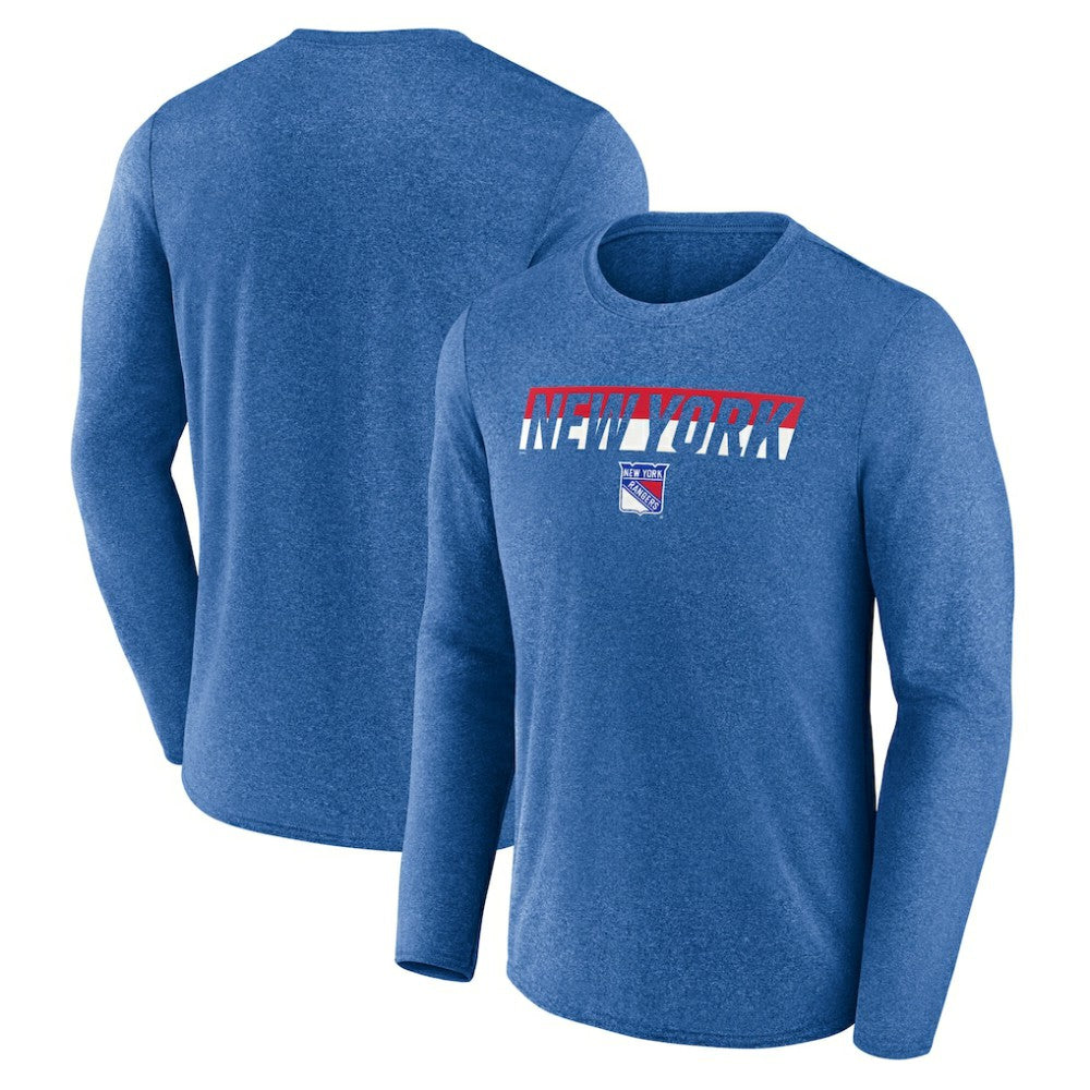 New York Rangers Fanatics Transition Long Sleeve T-Shirt - Heather Blue | US 201191088