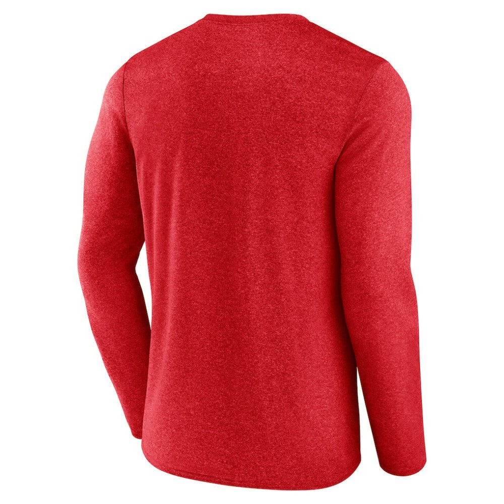 Chicago Blackhawks Fanatics Transition Long Sleeve T-Shirt - Heather Red | US 201191098